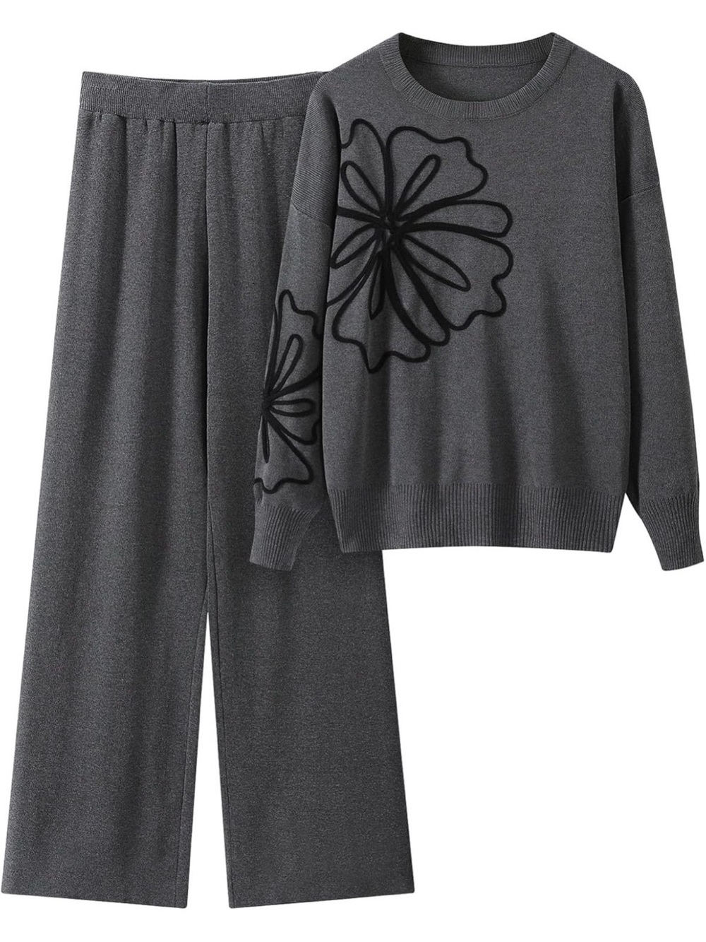 Women's 2-Piece Knit Loungewear Sets — Long Sleeve